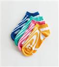 Girls 4 Pack Multicoloured Swirl Trainer Socks New Look
