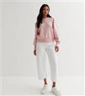 Sunshine Soul Pink Cable Knit Balloon Sleeve Jumper New Look