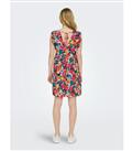 JDY Multicoloured Floral Tie Back Mini Dress New Look