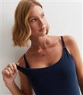 Maternity Navy Jersey Nursing Cami New Look