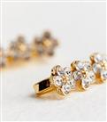 2 Pack Gold Floral Diamant Hair Slides New Look
