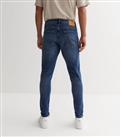 Men's Jack & Jones Blue Mid Wash Slim Fit Jeans New Look