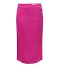 ONLY Bright Pink Linen Blend High Waist Midi Skirt New Look