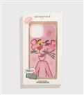 Skinnydip Bright Pink Panther Embellished iPhone Shock Case New Look