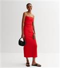 Red Bandeau Midaxi Dress New Look