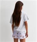 Girls Light Grey Short Pyjama Set with Cookie Print New Look