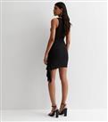 Black Ruched Side Jersey Mini Dress New Look