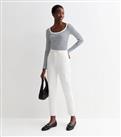 Tall Off White Ankle Grazing Hannah Straight Leg Jeans New Look