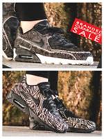 BNIB New Women Nike Air Max 90 LX Black Sail Zebra Stingray Rare Size 5 uk