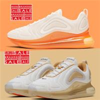 BNWT New Mens Nike Air Max 720 White Vanilla Orewood Orange 7 8 uk
