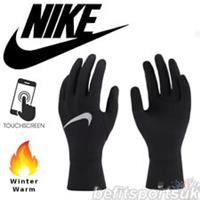 NIKE RUNNING GLOVES WOMENS LADIES ACCELERATE DRI FIT TOUCH SCREEN PHONE BLACK