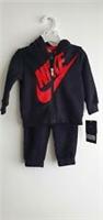NIKE BABY TRACKSUIT BLACK/RED SIZE 12 MONTHS UNISEX