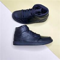 Nike Air Jordan 1 Mid Triple Black UK 7 EUR 41 US 8 554724 091