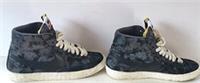 Rare Vintage Unisex Nike Blazer High Top Trainers - UK 5 Black/Grey Suede