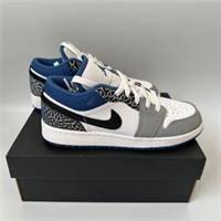 Mens Nike Air Jordan 1 Low SE True Blue Dark Marina Trainers Size 4