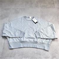 Nike Sweatshirt Oversized Fit Cropped Grey White Womens Size UK 12 Medium New!