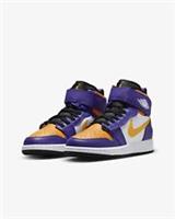 Nike Air Jordan 1 Hi Flyease GS Trainers DC7986 517 White/Purple UK 4.5 to 6(7Y)