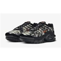 Nike Air Max Plus GS Trainers FV6915 001 Black/Orange Camo Size UK 3_5_5.5