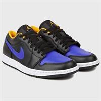 Mens Nike Air Jordan 1 Low Trainers 553558 075 Black/Purple Size UK 6_7_7.5