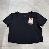 Nike Fitted Women's Dri-FIT Short-Sleeve Cropped Top Black Size UK 14 Large New