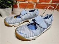 NEW NIKE AIR RIFT LIGHT BLUE SHOES UK 4.5 EU 38 SPLIT-TOE STRAP FASTENED SPORTS