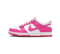 Nike Dunk Low White/Laser Fuchsia Trainers for Kids 3Y - 6Y