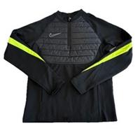 Nike Therma-FIT Academy Big Kids Football Drill Top Black / Green Large 11-12yrs