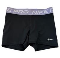 Nike Pro 3 Inch Athletic Shorts Black / Purple Womens Size 12 Medium New
