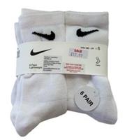 Nike Crew Socks White Infant 6 Pack Size 10C-3Y New
