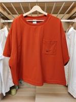 NIKE 3X T SHIRT UK 24 26 TEE BURNT ORANGE LOOSE FIT SHORT SLEEVE CROP WOMEN BNWT