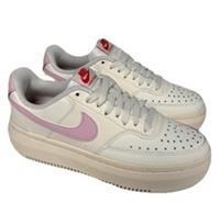 Nike Court Vision Alta Leather Womens Trainers White / Pink Size UK 5 New