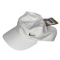 Nike Met Swoosh Baseball Cap Junior White Adjustable Size New (Small Mark)