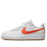 Nike Court Borough Low 2 GS White Orange Trainers Shoes Size UK 4.5_5