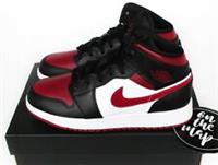 Nike Air Jordan 1 Retro Mid Bred Toe Black Red White GS UK 3 4 5 US 554725-066