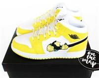 Nike Air Jordan 1 Retro Mid Dynamic Yellow Floral Flower GS UK 5 6 US AV5174-700