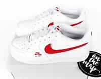 Nike Air Force 1 AF1 GS Utility Reflective White Red Swoosh UK 5 6 7 US New