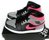 Nike Air Jordan 1 Retro Mid Shadow Grey Hot Punch Pink Black UK 7 US 8 EU 41 New