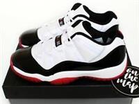 Nike Air Jordan 11 XI Retro Low Concord Bred Black Red GS 2020 UK 3 4 5 US New
