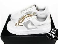 Nike Air Force 1 Pixel Summit White Dark Beetroot Gold UK 3 4 5 6 7 8 US New