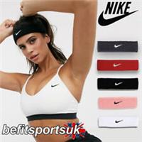 NIKE SWOOSH WOMENS HEADBAND LADIES SOFT COTTON TRAIN RUN HAIRBAND SWEATBAND