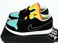 Nike Air Jordan 1 Retro Low SE Black Aurora Green Orange Bio Hack UK 6 US 7 New
