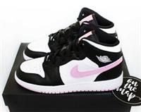 Nike Air Jordan 1 Retro Mid Arctic Pink Black White GS UK 6 US 7 EU40 555112-103