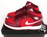 Nike Air Jordan 1 Retro Mid SE Quilted Red Pink GS UK 5.5 US 6 EUR 38.5 New