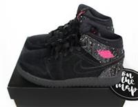 Nike Air Jordan 1 Retro Mid Black Rush Pink GS UK 3.5 US 4 EUR 36 555112-001 New