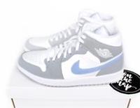 Nike Air Jordan 1 Retro Mid W Wolf Grey Aluminium Blue UK 3 5 6 7 8 9 10 12 US