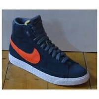 Nike Blazer Mid Vintage(GS) Navy/ Orange/ White (N11) 539929 406 Trainers