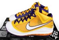 Nike Lebron 7 VII QS Media Day Lakers Yellow Purple UK 8 8.5 US 9 9.5 CW2300-500
