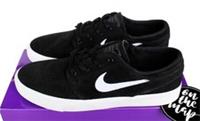 Nike SB Zoom Stefan Janoski RM Black White Suede UK 7.5 US 8.5 AQ7475-001 New
