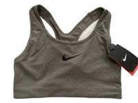 Nike Pro Swoosh Sports Bra Womens Medium Support 360 Dri-Fit GREY Sizes XS, S, M - XS Regular