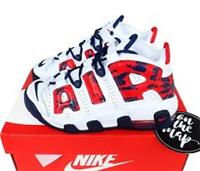 Nike Air More Uptempo Camo USA GS White Red Blue UK 3 US 3.5 5 CZ7885-100 New